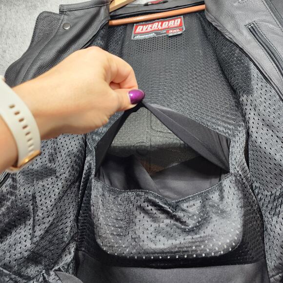 Leather ICON Overlord Lined and Armor Motorcycle Jacket  Size 3XL - Picture 3 of 9